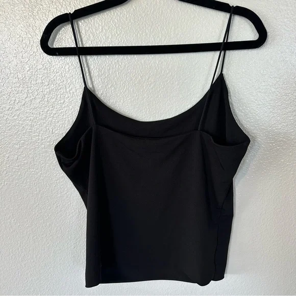Love Tree Slinky Spaghetti Strap Black Camisole, Large - Picture 3 of 9